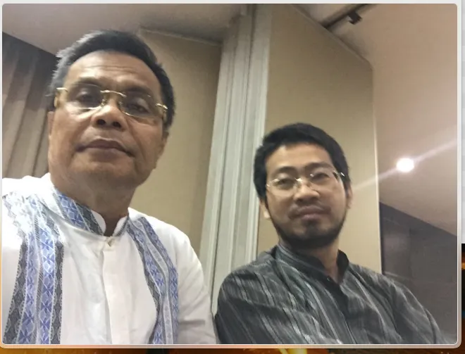 SK bersama dr. busro (kanan) menantu h sulaiman (ist)